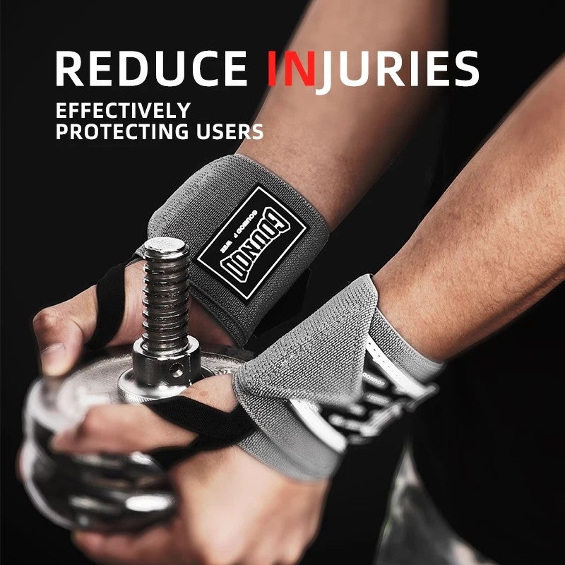 Bluejw Ready Stock Gym Wrist Straps: Support Wraps for Weightlifting, Dumbbell, Pull-Ups & Fitness Protection - Image 4